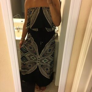 Strapless Patterned Dress